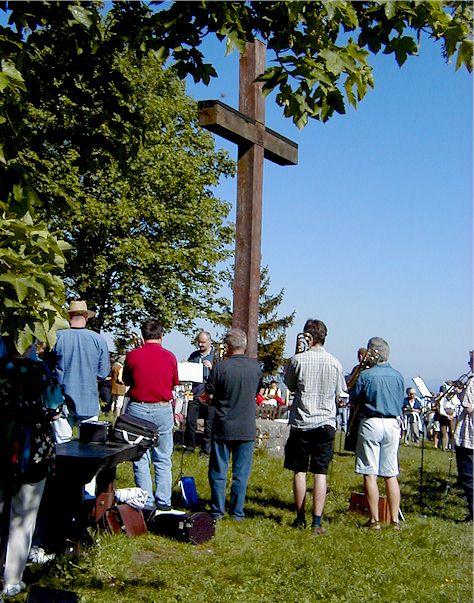 Der Posaunenchor umrahmte den Gottesdienst